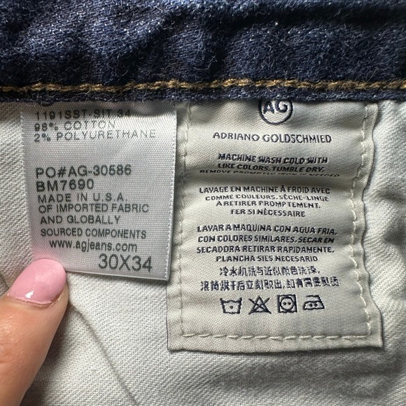 AG Adriano Goldschmied Selvage Jeans 30x24‎ The Nomad Straight Button Fly Denim - Picture 15 of 16